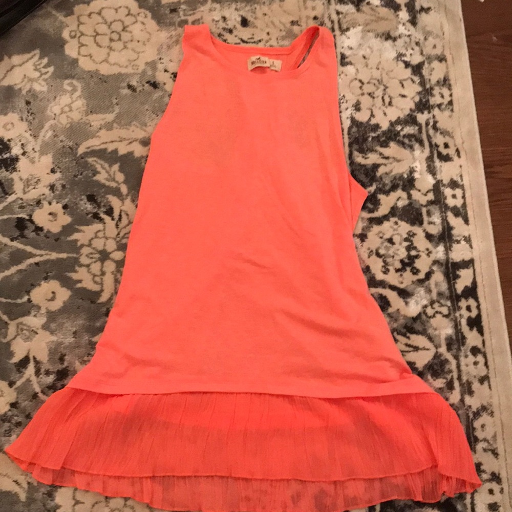 Orange chiffon tank top
